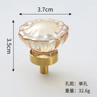 Brass Crystal Cupboard Cabinet Handle Kitchen Drawer Knobs Light Luxury Furniture Hardware Transparent Handle Home