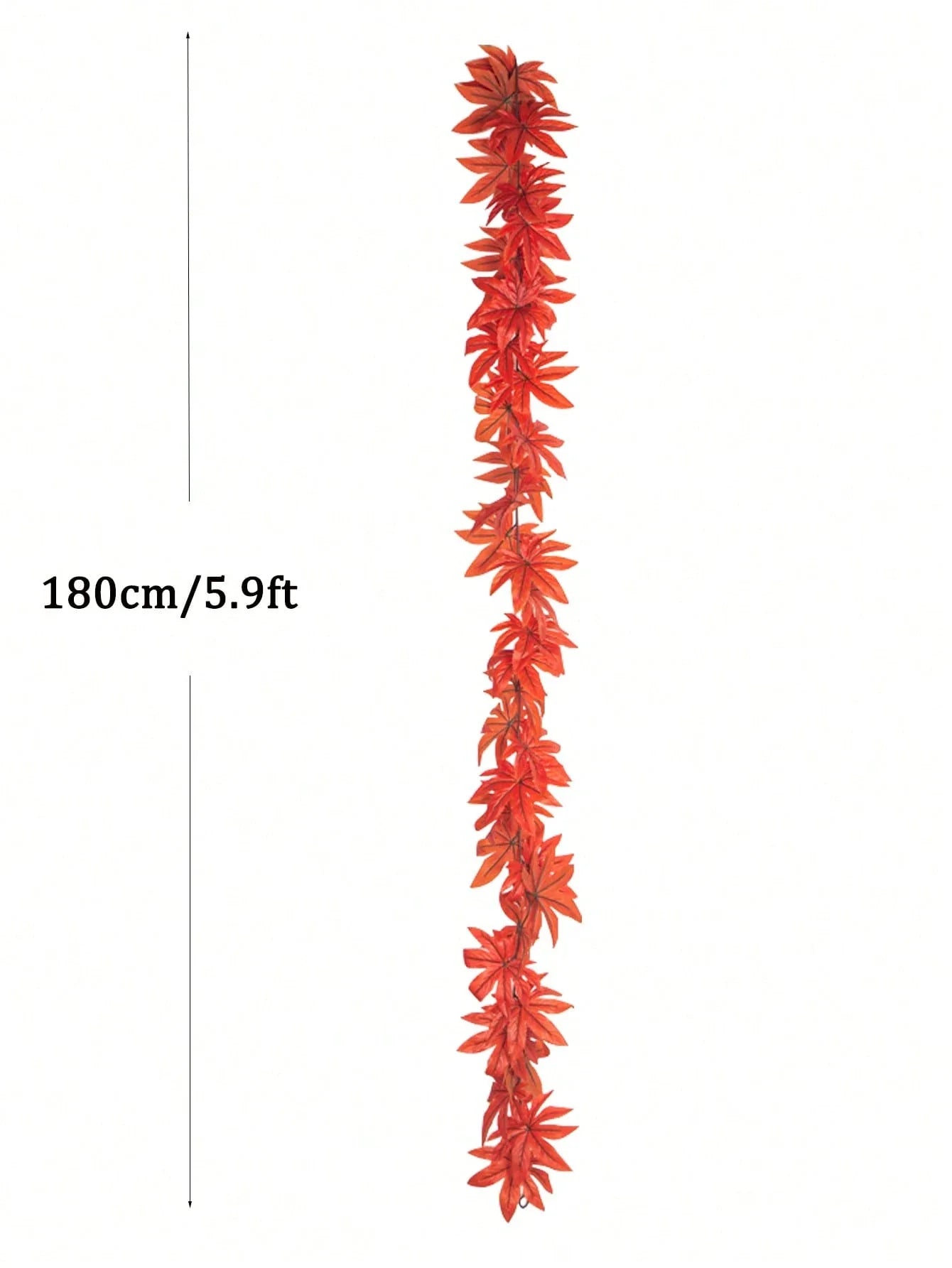 Dlight Decor 200cm Fall Maple Leaf Garland for Autumn and Halloween Decor 180cm Red