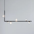 Sleek Linear Chandelier For Modern Dining Tables And Bars - Minimalist Pendant Lighting Fixture