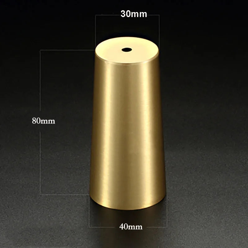 High Brass Cabinet Leg Covers – Gold Chair Cups and Table Feet Protectors for Furniture D40 C30 H80 Cabinet Legs