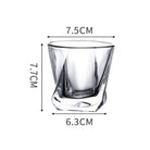 Dlight Decor Spiral Square Glass Cup Set 170ml (1pc/2pc) Cocktail Glasses
