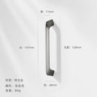 Modern Zinc Alloy Cabinet Handles - Kitchen Drawer Knobs for Wardrobes and Furniture Nickel drawing 128mm Handles