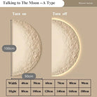 Dlight Decor LED Moon Wall Lamp with Remote Dimming A Type / 90CMX180CM Wall Art