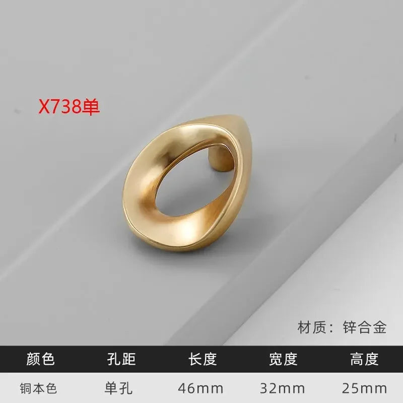 Modern Gold Kitchen Cupboard Drawer Handles – Chinese Style Decorative Knobs X738 Handles
