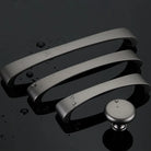 Modern Minimalist Pearl Black Cabinet Handles – European Style Wardrobe and Drawer Pulls Handles