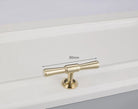 Chrome and Polished Gold Brass Furniture Handles – Modern Cabinet Drawer and Wardrobe Knobs 2030-PG 80mm Handles