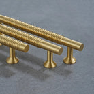 Textured Brass Handles – Golden Cabinet Pulls and Wardrobe Bar Handles (50mm-300mm) Handles