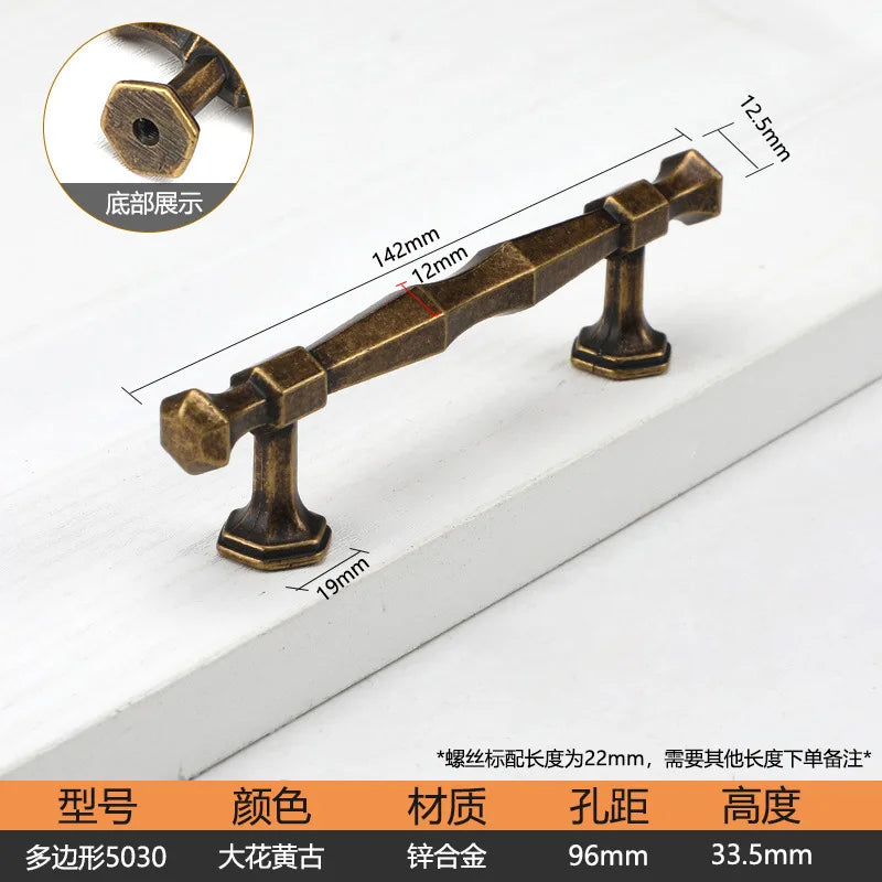 Antique Bronze Cupboard Door Handles – Retro Furniture Pulls 5030 96mm