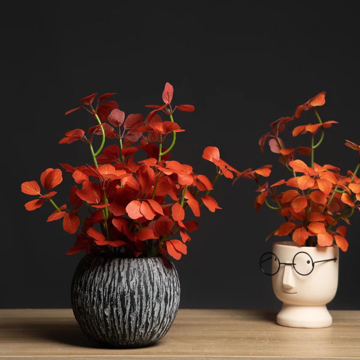 Dlight Decor 33cm Four Leaf Clover Plant with Bell Tree Leaves for Home and Party Decor