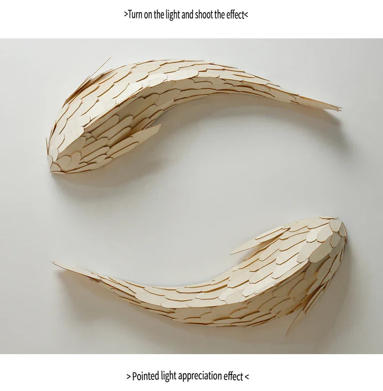 Dlight Decor Japanese Fish Wall Lamp Sculpture Wall Art