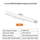 Modern Magnetic Track Lights - Embedded LED Spotlight Downlight 1 pcs 20W Floodlight / White light 4000K ceiling light