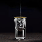 Dlight Decor 6pc Gold Rim Spirits Glass Set – Gilt Small Wine & Baijiu Cups 6pcs / 15ml