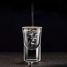 Dlight Decor 6pc Gold Rim Spirits Glass Set – Gilt Small Wine & Baijiu Cups 6pcs / 15ml