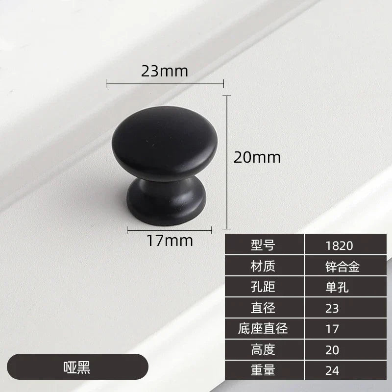 Modern Zinc Alloy Drawer Knobs - Single Hole Cabinet Handles for Dresser and Shoe Cabinets E Knobs