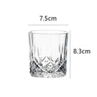 Dlight Decor 2pc 230ml Crystal Embossed Glass Cup Set – Whiskey Wine & Water 230ml / 2pcs