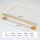 France Satin Gold Cabinet Handles – Solid Brass Kitchen Drawer Knobs and Door Pulls (130mm-510mm) 2031-222 Handles