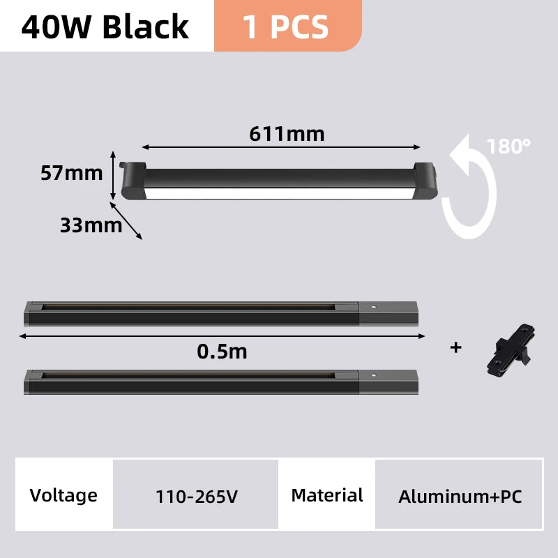 Rail Floodlight LED Clothing Store Track Light Kitchen Balcony Studio Whole Set Led Spot Lamp Home Modern Decoration