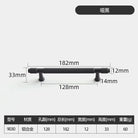 Black and Gold Knurled Cabinet Handles – Modern Cupboard Drawer Pulls for Kitchen and Wardrobe Black 128mm Handles