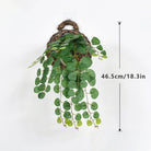 Dlight Decor 64cm Hanging Eucalyptus Vine with Apple Leaves 46.5cm Drak Green