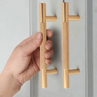 Long Knurled Aluminum Alloy Cabinet Handles – Kitchen Drawer Pulls and T-Bar Wardrobe Furniture Hardware Handles