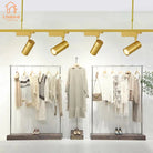 Led Gold Track Light Lamps Golden Tracking Lighting Spot Lights System Rail COB Spotlights For Home Living Clothing
