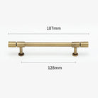 Gold and Bronze Brass Wardrobe Handles – Vintage Cabinet Drawer Pulls and Bar Handles bronze 187mm Handles