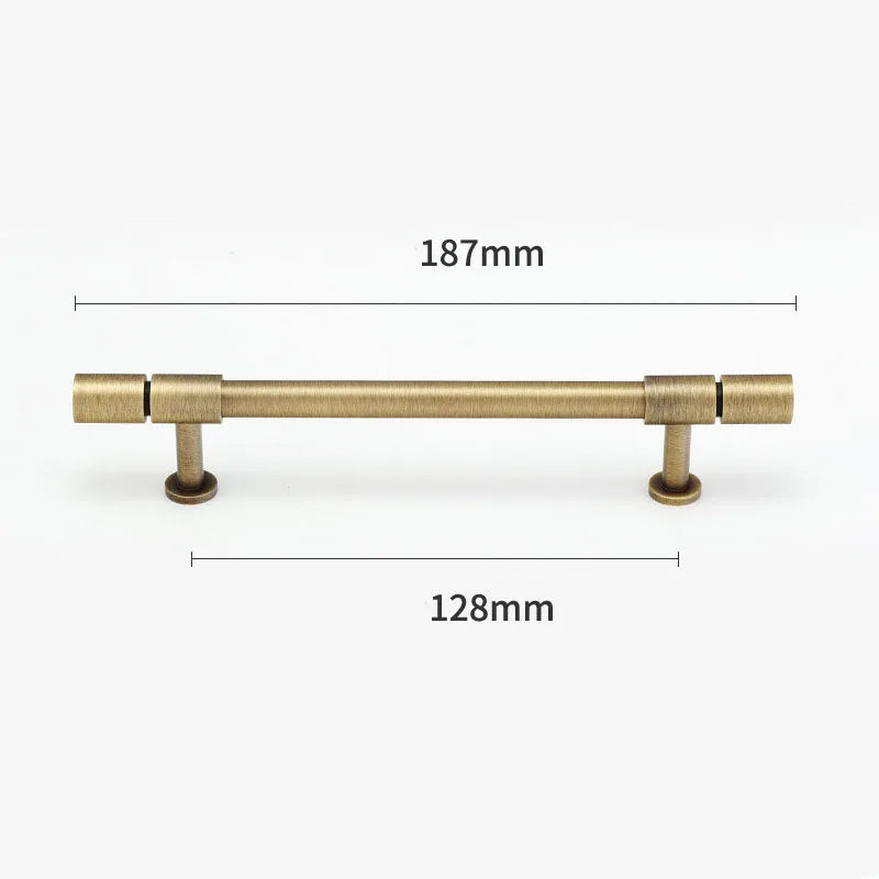 Gold and Bronze Brass Wardrobe Handles – Vintage Cabinet Drawer Pulls and Bar Handles bronze 187mm Handles