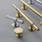 Chrome and Polished Gold Brass Furniture Handles – Modern Cabinet Drawer and Wardrobe Knobs Handles