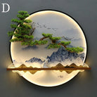 Dlight Decor Round 3D LED Wall Art Light D / Dia 80cm / Dimmable warm light|Black border Wall Art