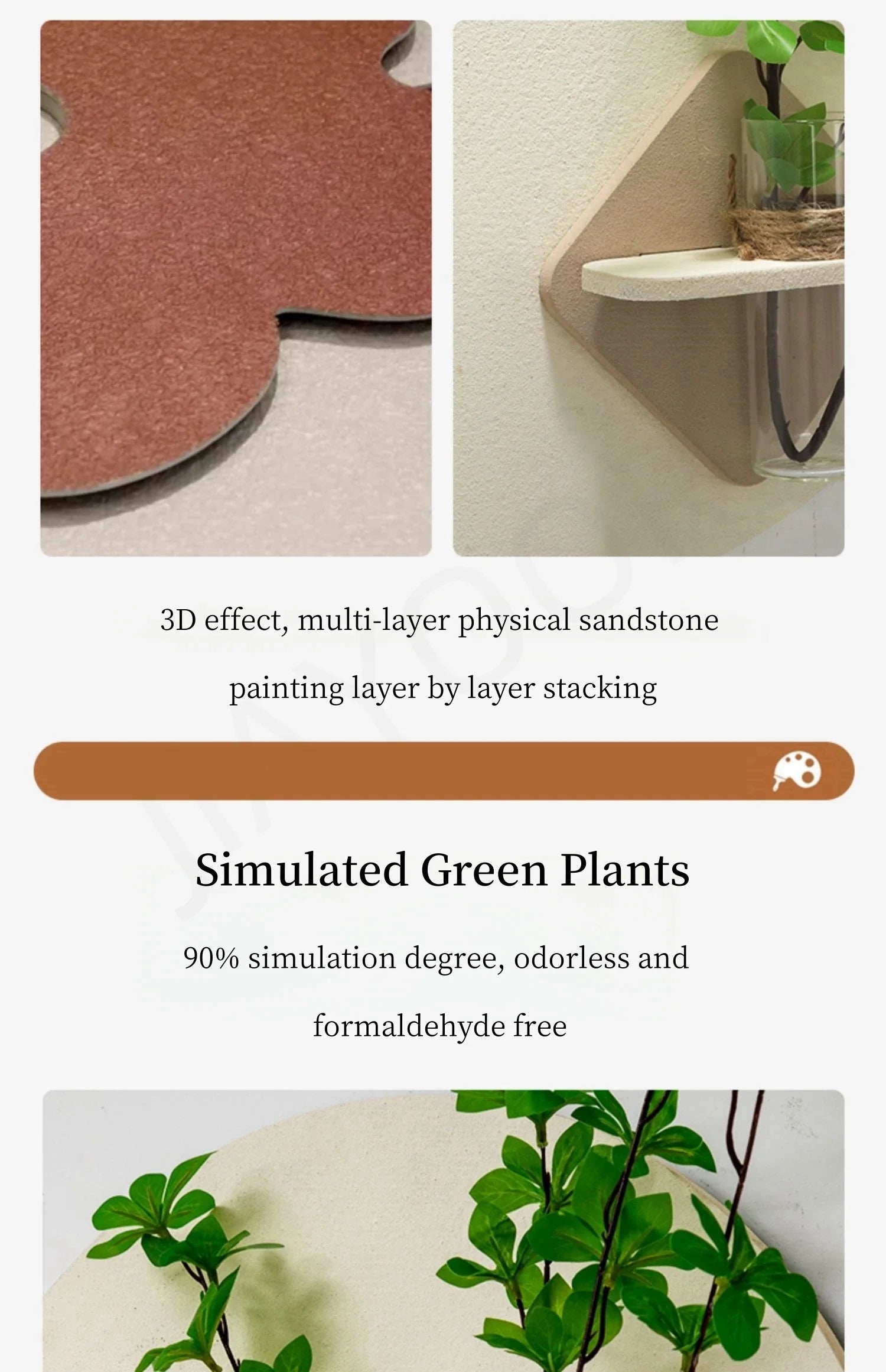 Dlight Decor Sandstone Vase Wall Lamp for Hallways Wall Art