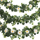 Dlight Decor 180cm Eucalyptus Vine with White Rose Garland