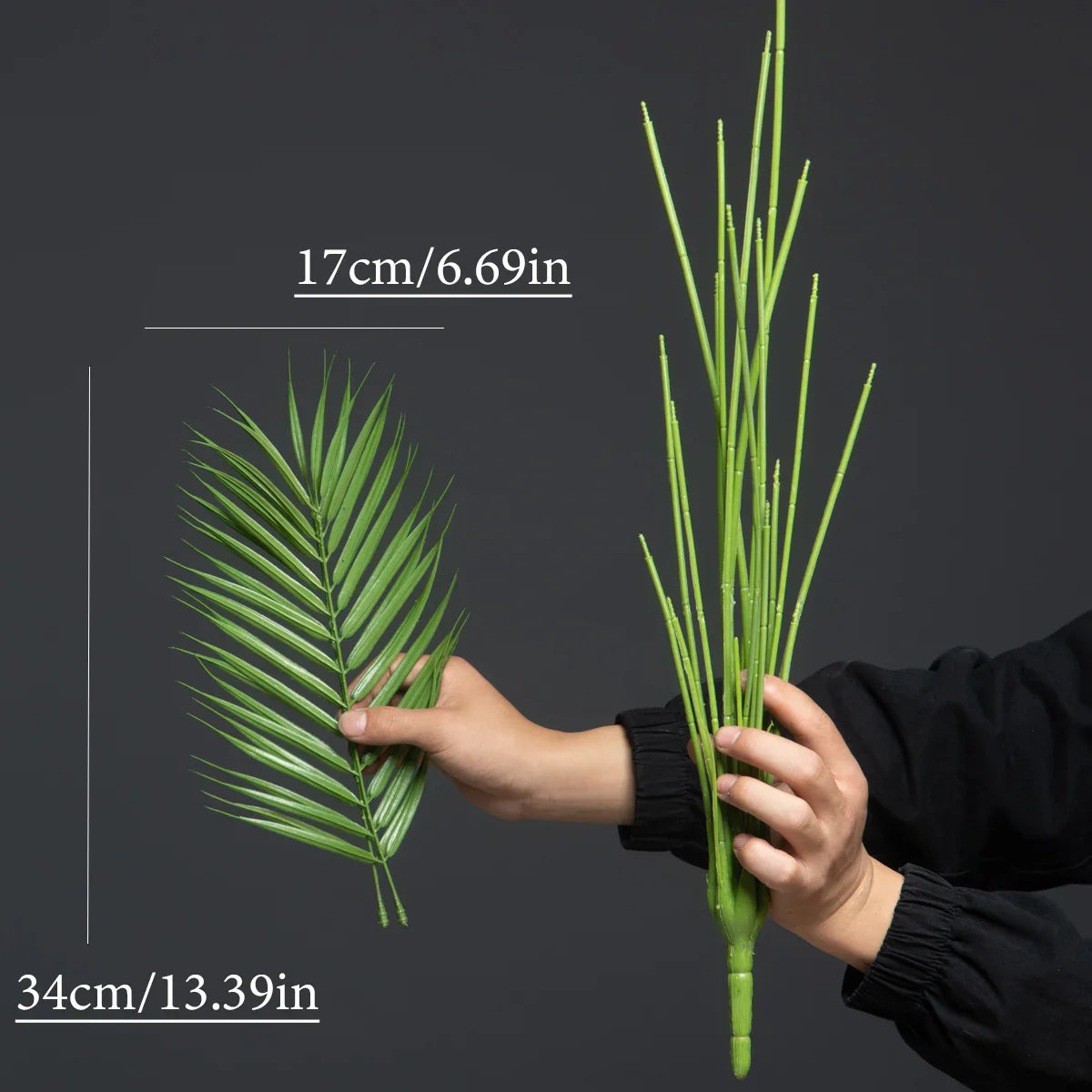 Dlight Decor 88cm Tropical Palm Fern Branch with Real Touch Leaves