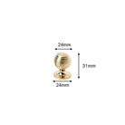 Polished Brass Cabinet Handles – PVD Gold and Chrome Wardrobe Knobs and Drawer Pulls PVD 24MM Handles