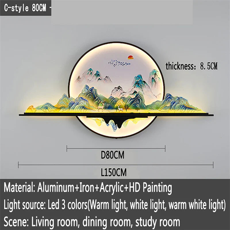 Dlight Decor Artistic Landscape Wall Glow Lamp C L150CM / M / CHINA|3 colors Wall Art
