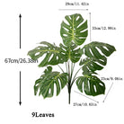 Dlight Decor 85cm Tropical Palm Banana Tree Branch with Monstera Leaves B