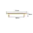 Polished Brass Cabinet Handles – PVD Gold and Chrome Wardrobe Knobs and Drawer Pulls PVD 215MM Handles