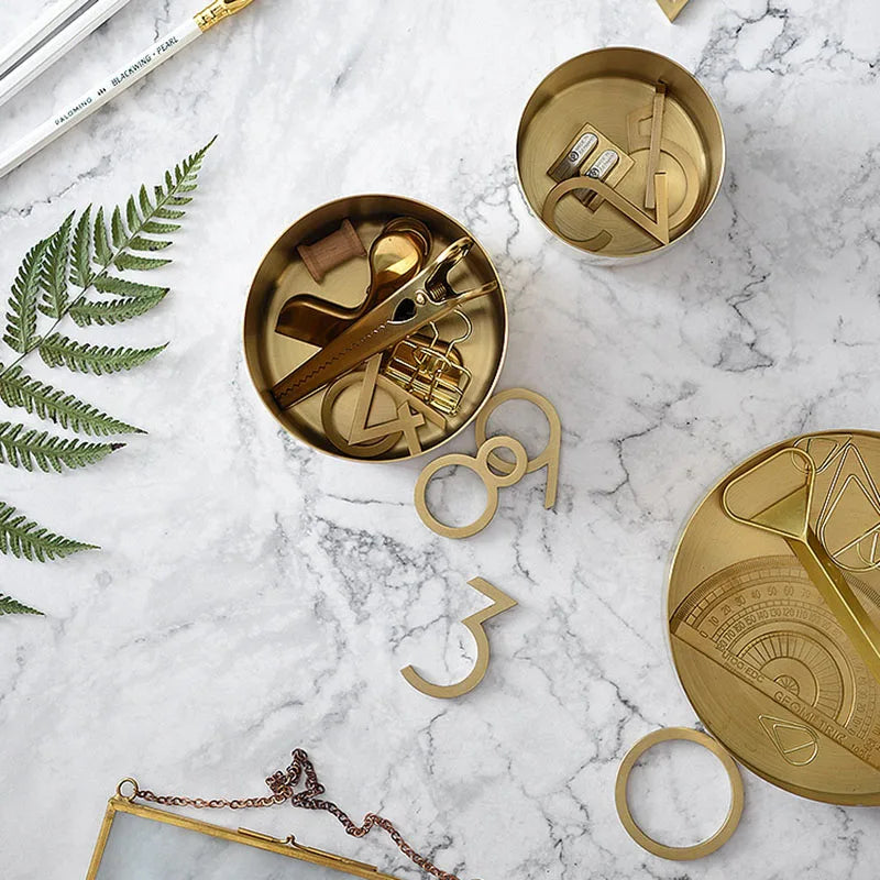 Gold Brass House Numbers – Decorative Wall Address Signs (5cm & 8cm) Brass Letters