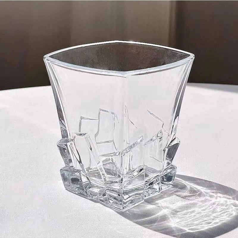 Dlight Decor 310ml Square Glass with Ice Cube Base 310ml / 1pcs Cocktail Glasses