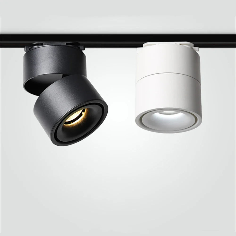 LED Track Light - 15W/12W/10W Spotlights for Bedrooms Shops and Corridors Cold White / 15W Black Dimmable ceiling light