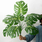 Dlight Decor 85cm Tropical Palm Banana Tree Branch with Monstera Leaves