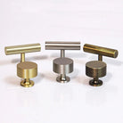 Gold Bronze Nickel Brass Cabinet Handles – Modern Drawer Knobs and T-Bars for Kitchen Cupboards Nickel / 50mm T-bar knob