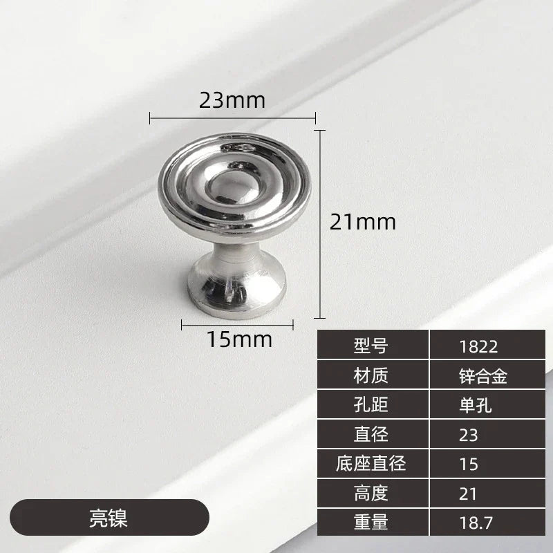 Modern Zinc Alloy Drawer Knobs - Single Hole Cabinet Handles for Dresser and Shoe Cabinets G 1 Knobs