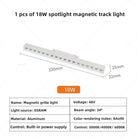 Modern Magnetic Track Lights - Embedded LED Spotlight Downlight 1 pcs 18W Spotligh / Cold light 6000K ceiling light