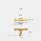 Gold Brass Cabinet Bar Handle – American Vintage Drawer Pull and Wardrobe Knob 50mm bar Handles