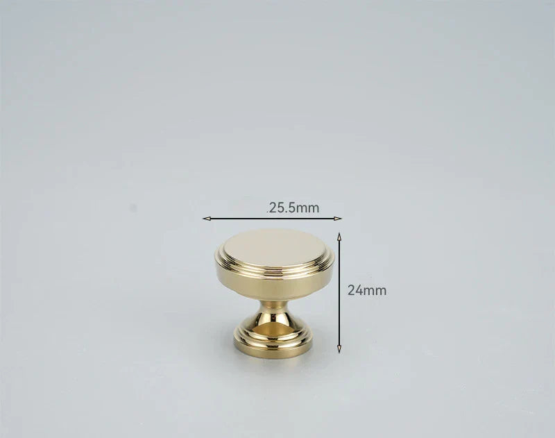 Chrome and Polished Gold Brass Furniture Handles – Modern Cabinet Drawer and Wardrobe Knobs PG 25mm Handles
