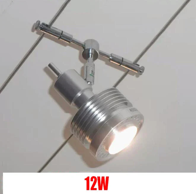 12V Steel Wire Track Spotlights for Commercial and Decorative Lighting 12W / 3000K / 12V ceiling light
