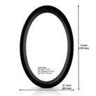 125mm 3D Black Zinc House Numbers – Arabic Numerals with Floating Doorplate Holder / 125MM Brass Letters