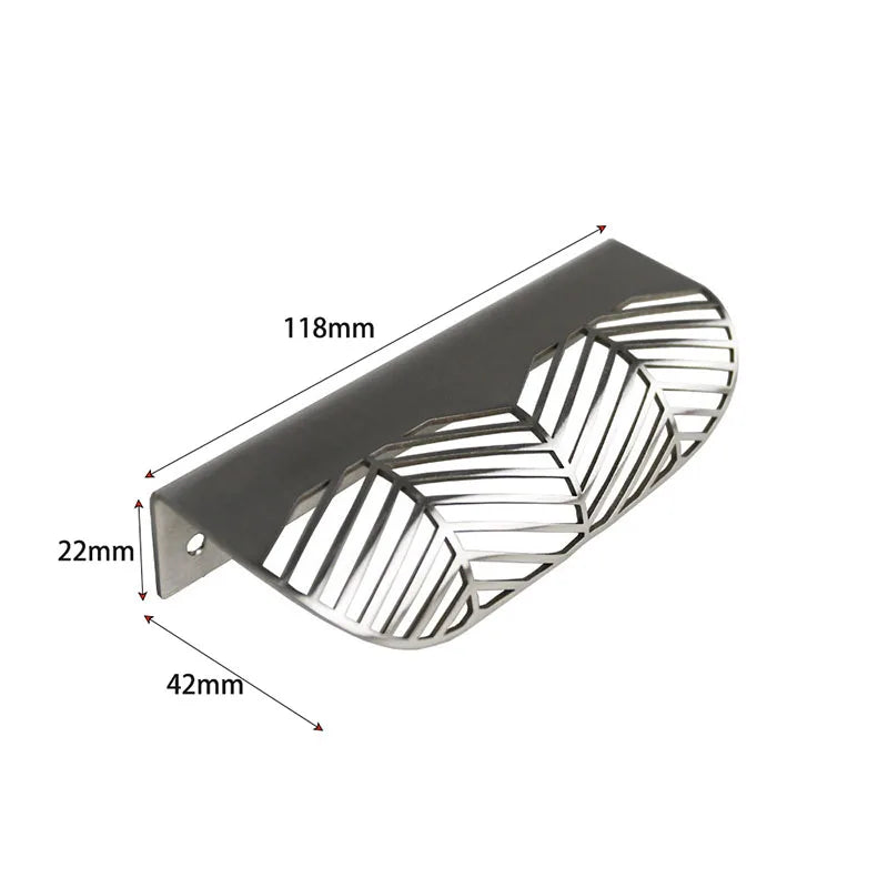 Leaf Shape Brass Handles – Hidden Knobs for Furniture Drawer Dresser and Wardrobe TS-3001-S118 Knob