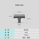 Modern Brushed Gold Cabinet Handles - Zinc Alloy Drawer Pulls for Kitchen and Furniture Pearl Grey T Handles