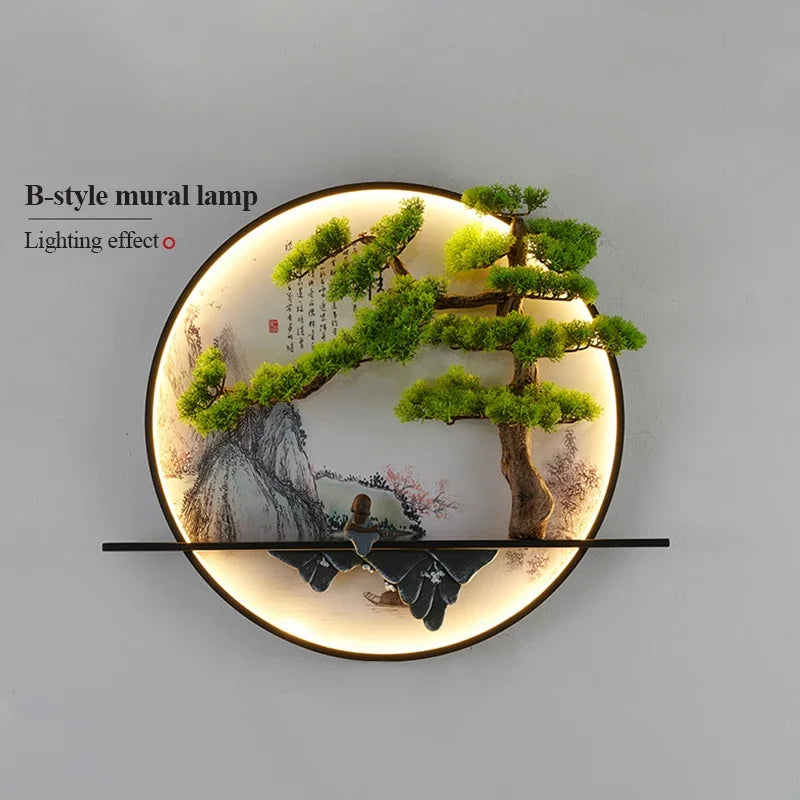 Dlight Decor Chinese Landscape LED Wall Glow Wall Art